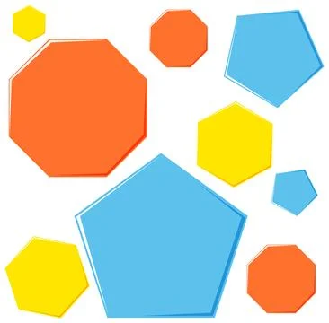 Colorful Geometric Shapes Pattern Stock Illustration