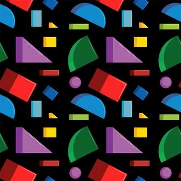 Colorful Geometric Shapes Pattern Stock Illustration