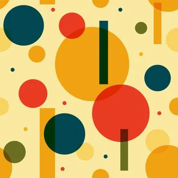 Colorful geometric shapes pattern for textile. Stock Illustration