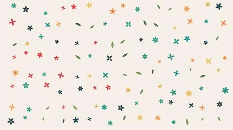 Colorful geometric shapes scattered pattern design Stock Illustration