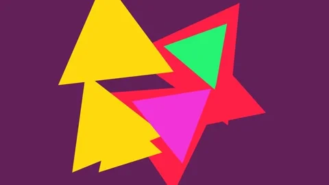 Colorful geometric shapes on a solid background Stock Footage 340269337