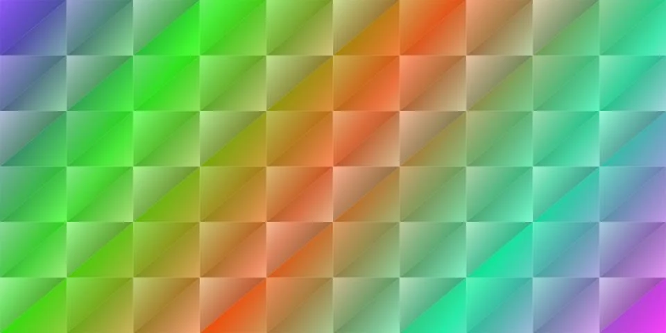 Colorful geometric square pattern with gradient transitions Stock Illustration