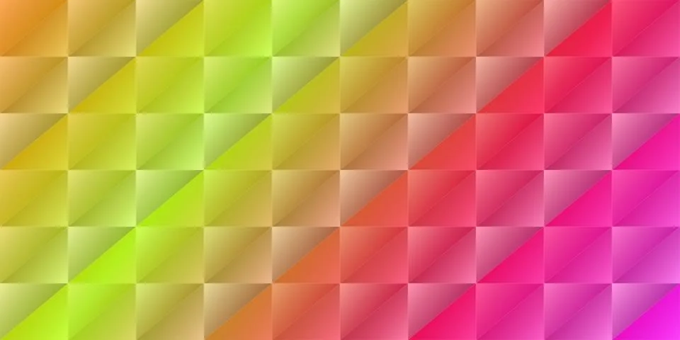 Colorful geometric square pattern with gradient colors Stock Illustration