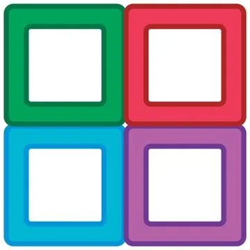 Colorful Geometric Square Pattern イラスト素材