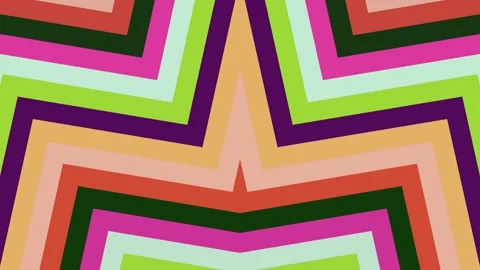 Colorful Geometric Star Pattern Animation. Stock Footage 330130713