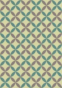 Colorful geometric tile pattern with green, yellow, and gray Stock Illustration