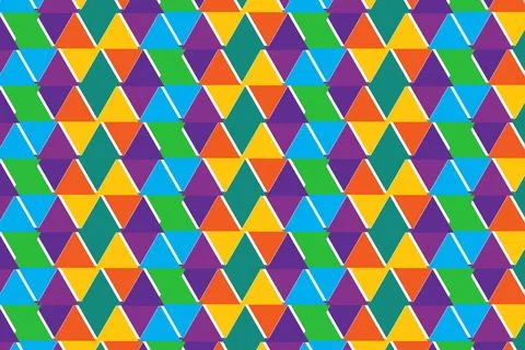 Colorful Geometric Triangle Pattern Mosaic With Repeating Vibrant Hexagon T.. Illustrazione stock