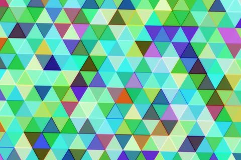 Colorful geometric triangles pattern in bright shades Stock Illustration
