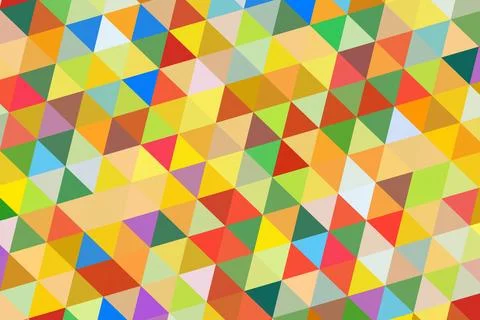 Colorful geometric triangles pattern in bright shades Stock Photos