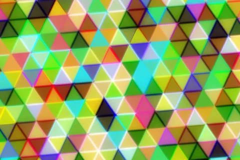 Colorful geometric triangles pattern with vibrant shades Stock Illustration