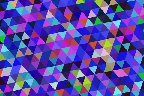 Colorful geometric triangles pattern with vibrant shades Stock Illustration
