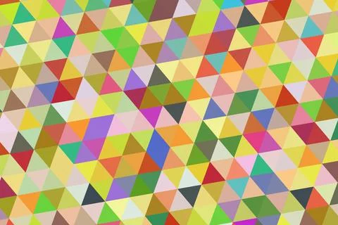 Colorful geometric triangles pattern with vibrant shades Stock Illustration