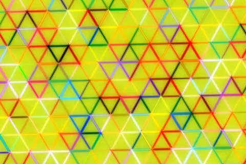 Colorful geometric triangles pattern with vibrant shades Stock Photos