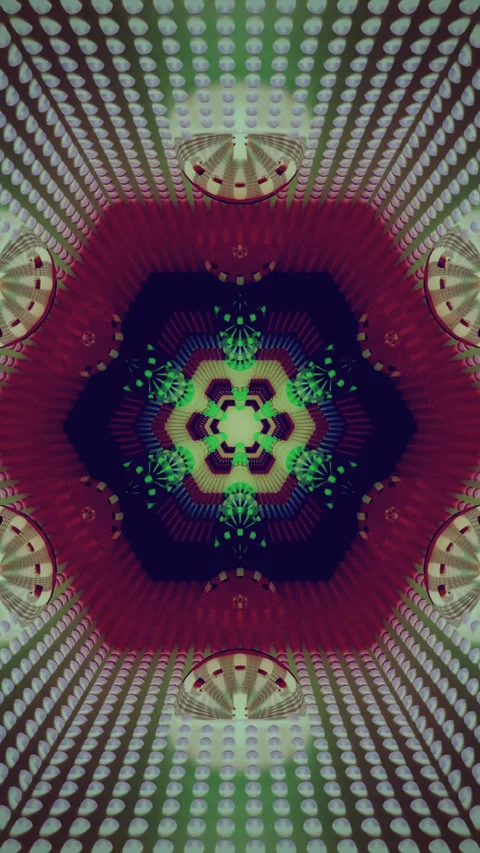 Colorful geometric tunnel loop animation video for vj use and screensaver b.. Video stock 321573253