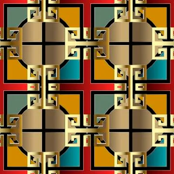 Colorful geometric vector seamless pattern. Geometry abstract background wall Stock Illustration