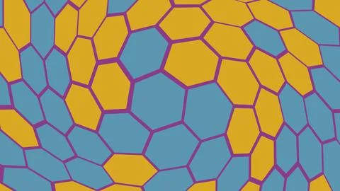 Colorful geometric voronoi cell pattern design Stockillustratie