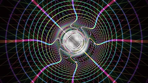 Colorful Geometric Vortex Animation Seamless Loop Stock Footage 340557513