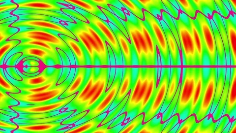Colorful Geometric Wave Pattern Abstract Motion Background Loop 6 Stock Footage