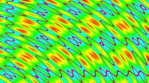 Colorful Geometric Wave Pattern Abstract Motion Background Loop 8 Video stock 77834905