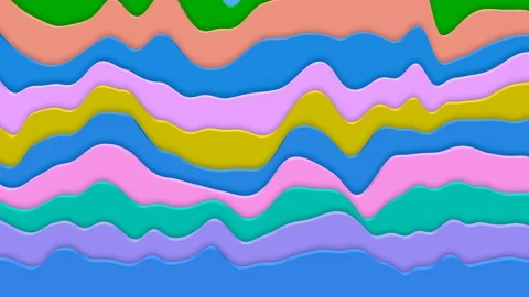 Colorful geometric waves. Seamless loop Stock Footage 90215497