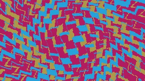 Colorful geometric zigzag pattern with blue and red shapes Stock Illustration
