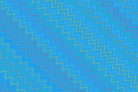 Colorful geometric zigzag pattern on a blue background Ilustración de archivo