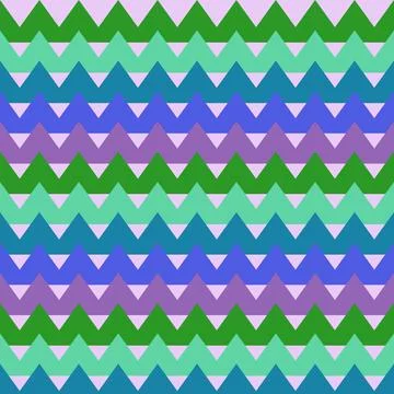 Colorful geometric zigzag pattern with repeating triangles in a modern design Stock Illustration