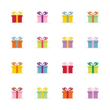 Colorful gift boxes Stock Illustration