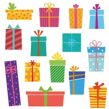 Colorful gift boxes Illustrazione stock