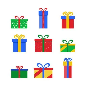 Colorful gift boxes Stock Illustration