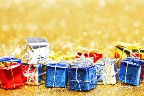 Colorful gift boxes Stock Photos