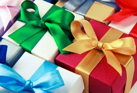 Colorful gift boxes Foto stock