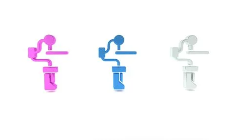 Colorful Gimbal stabilizer for camera icon isolated on white background. Mi.. Stock Illustration