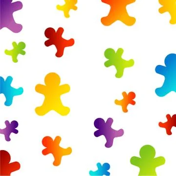 Colorful Gingerbread background Stock Illustration