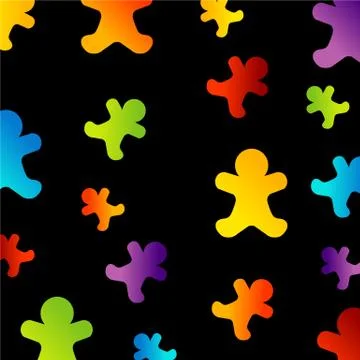 Colorful Gingerbread background Stock Illustration