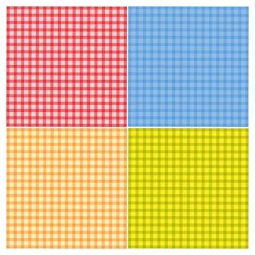 Colorful Gingham Pattern Set in Four Quadrants Stock Illustration