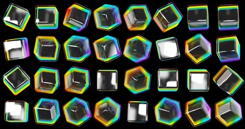 Colorful glass cubes pattern	 Video stock 285222251