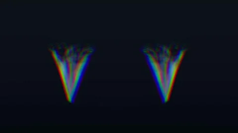 Colorful Glitch Arrow Burst Effect on Dark Background 库存影片 339818154