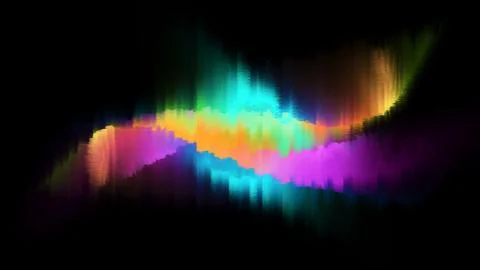 Colorful glitch effect gradient background Abstract waves of bright colors Stock Illustration