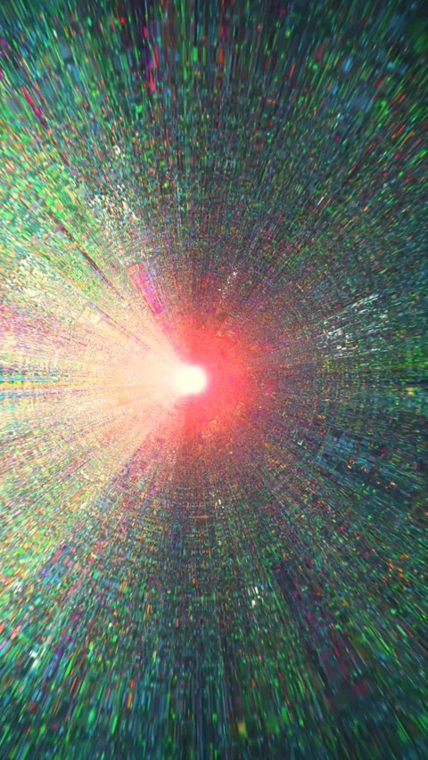 Colorful Glitch Hyperspace Fast Data Stream Abstract Motion 스톡 동영상 342492194