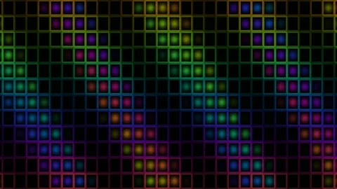 Colorful glitch light leak loop creates vibrant visual Stock Footage 342346780