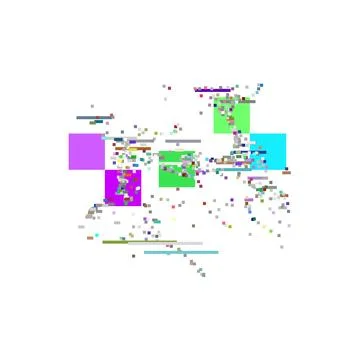 Colorful glitch screen elements vector background, abstract digital pixels noise Stock Illustration