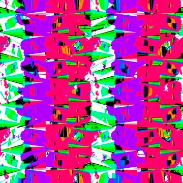 Colorful Glitch Seamless Pattern Stock Illustration