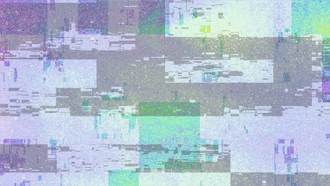 Colorful Glitch Texture Showcasing Distorted Patterns and Pixelated Designs.. Stock Footage 308856840