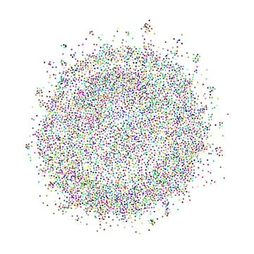 Colorful Glitter Dots Circle Illustrazione stock