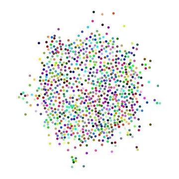 Colorful Glitter Dots Circle Stock Illustration