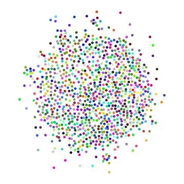Colorful Glitter Dots Circle Stock Illustration