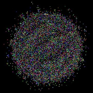 Colorful Glitter Dots Circle Illustrazione stock