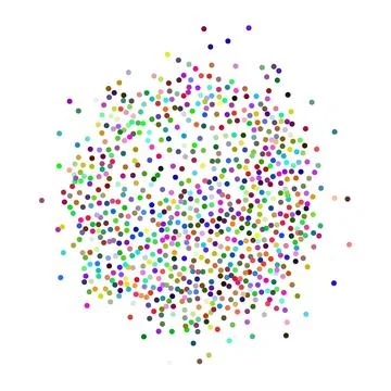 Colorful Glitter Dots Circle Illustrazione stock