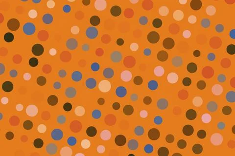 Colorful glitter dots on orange background for celebration Stock Illustration